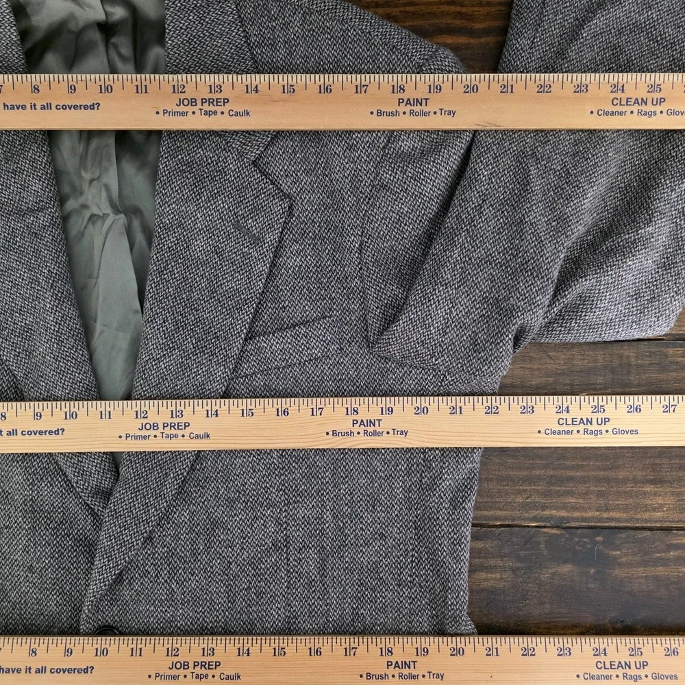 Cambridge Classics Men's Tweed Sport Coat Blazer Gray Herringbone Wool Size 40R‎